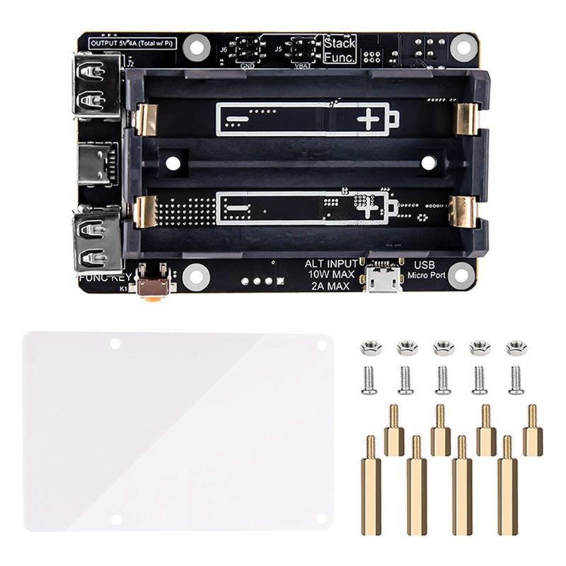 AA08-2X For Raspberry Pi 4 UPS - Raspberry Pi Uninterrupted Power Supply Ups 18650 review and price